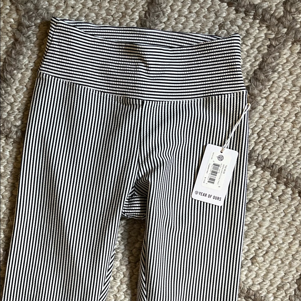 Year Of Ours Seersucker 9 to 5 Slit Pant